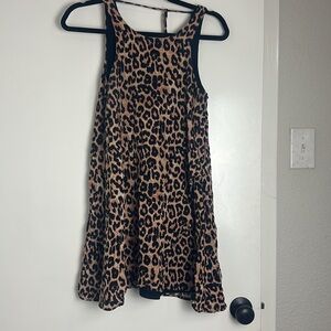 Francesca’s leopard print swing dress